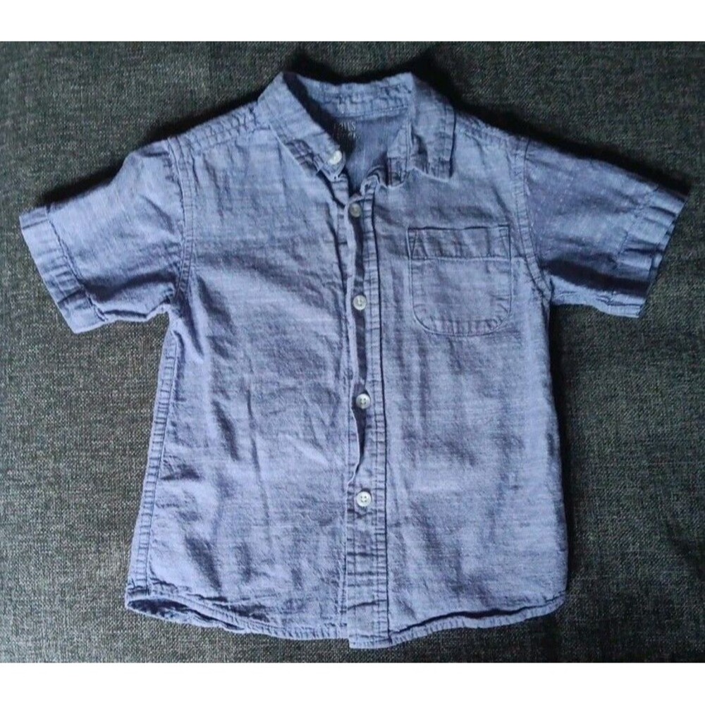 shirt 5T Boys Falls Creek Short sleeves Blue Collared Button